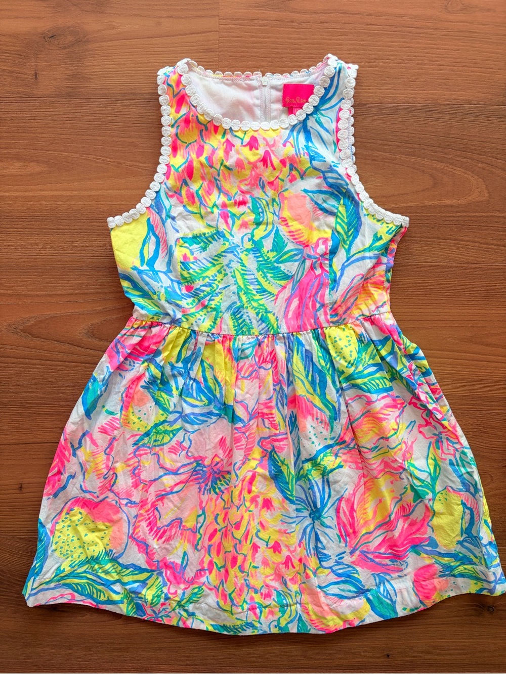Lilly Pulitzer Girls' Mini Tori Dress Fiesta Bamba Size 12